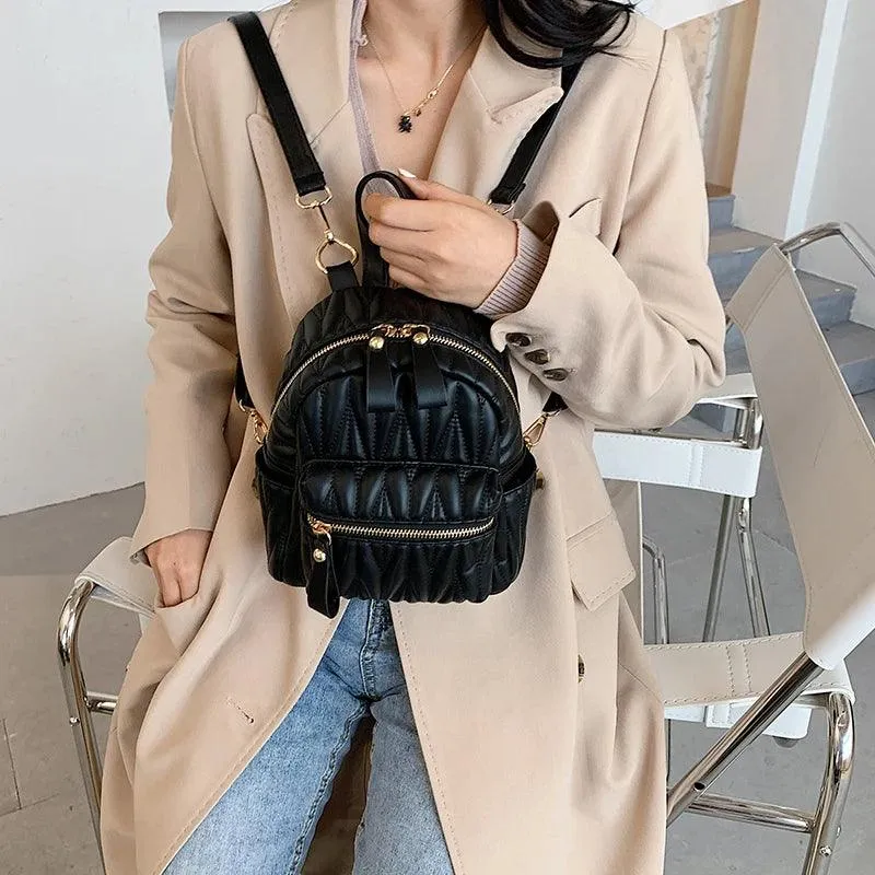 PCB390 Women's Luxury Leather Cool Backpack: Stylish Shoulder Bag