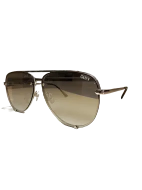 QUAY Metallic High Key Rimless Aviator Sunglasses One Size