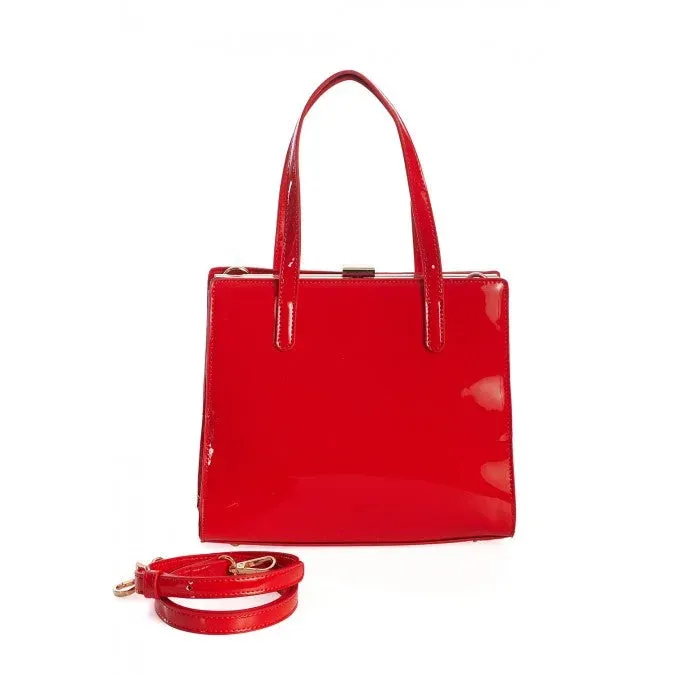 Red Classic Patent Retro Handbag