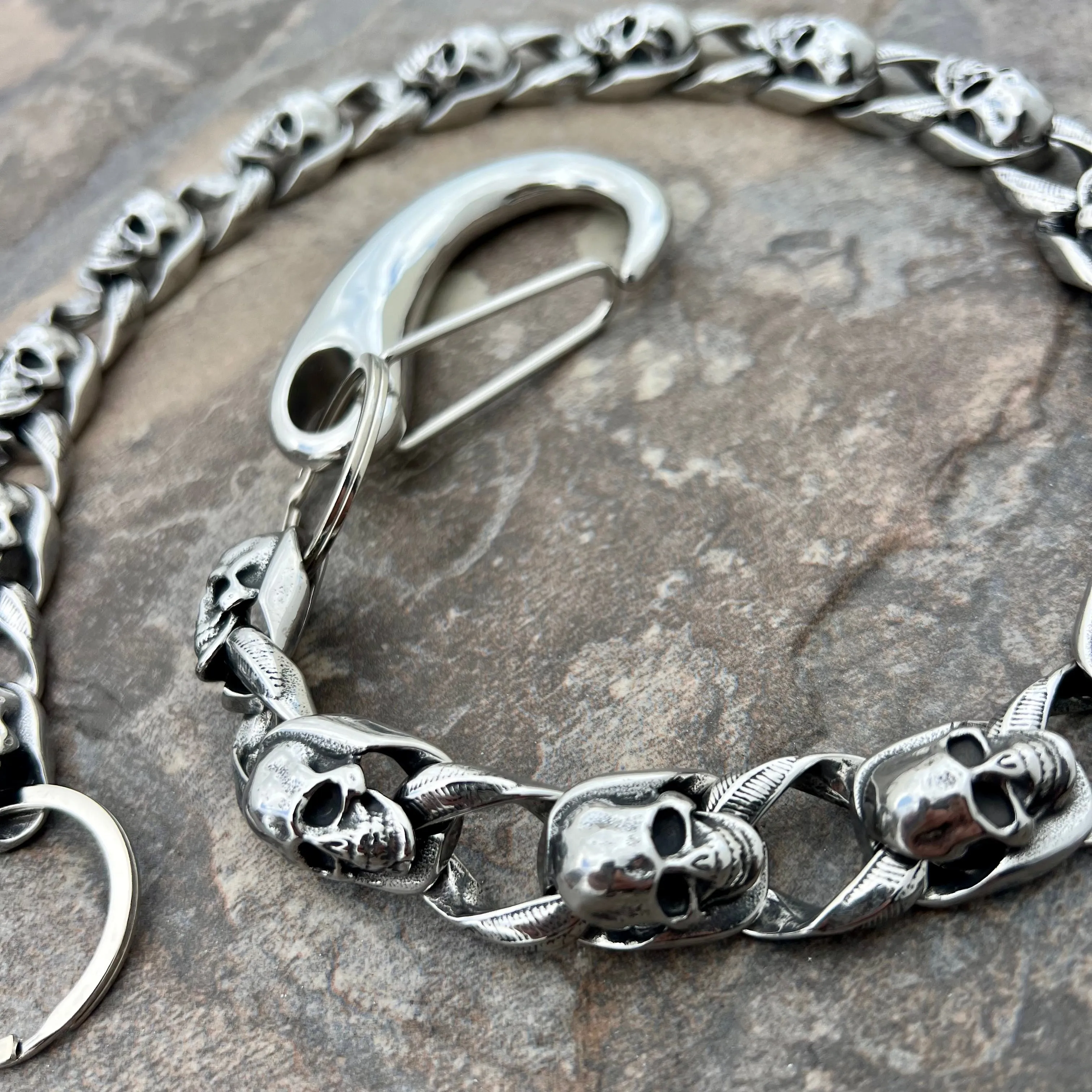 Road Warrior Wallet Chain 3/4 - W/ Sanity’s Polished Hook Clip - WC79