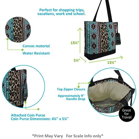 SALE ! Tribal Cheetah NGIL Canvas Tote Bag