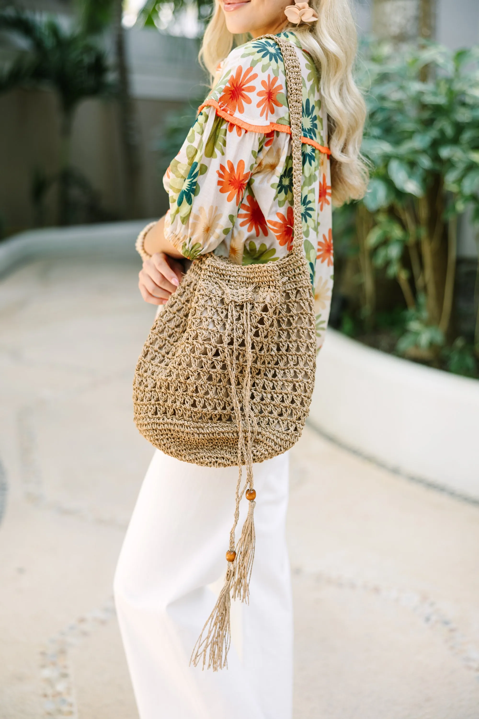 Show You Off Khaki Braided Purse