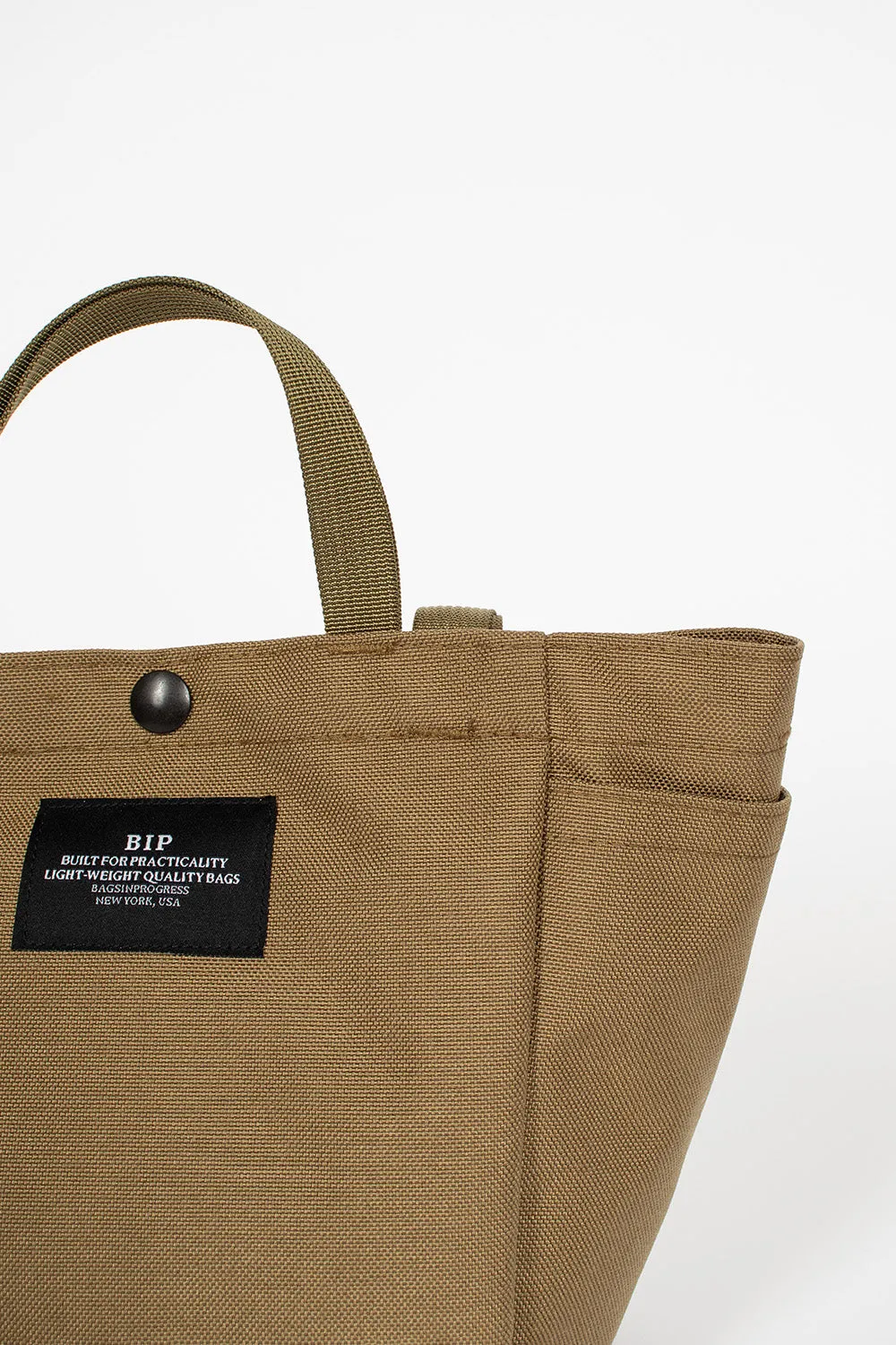 Small Side Pocket Tote Khaki