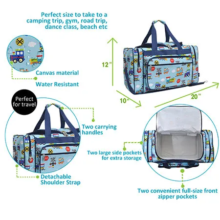 Train Print NGIL Canvas 20 Duffle Bag