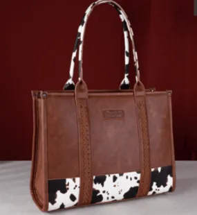 Wrangler Handbag Cow Print Wide Tote